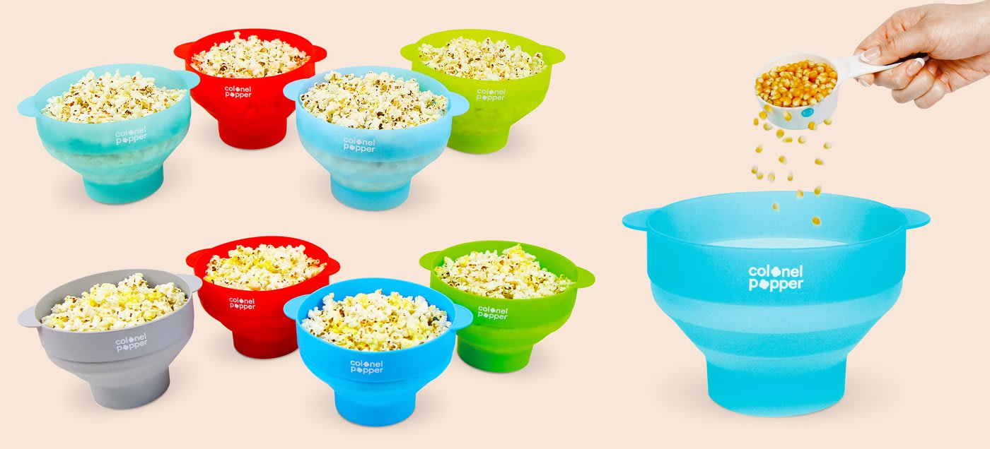 What's Poppin'!: Colonel Popper Silicone Microwave Popcorn Popper