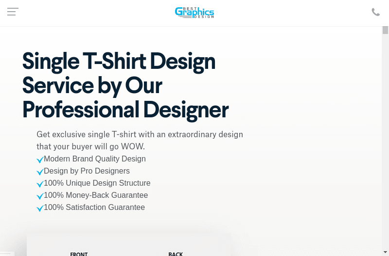 Single T-Shirt Design Service From Best T-Shirt Design Studio