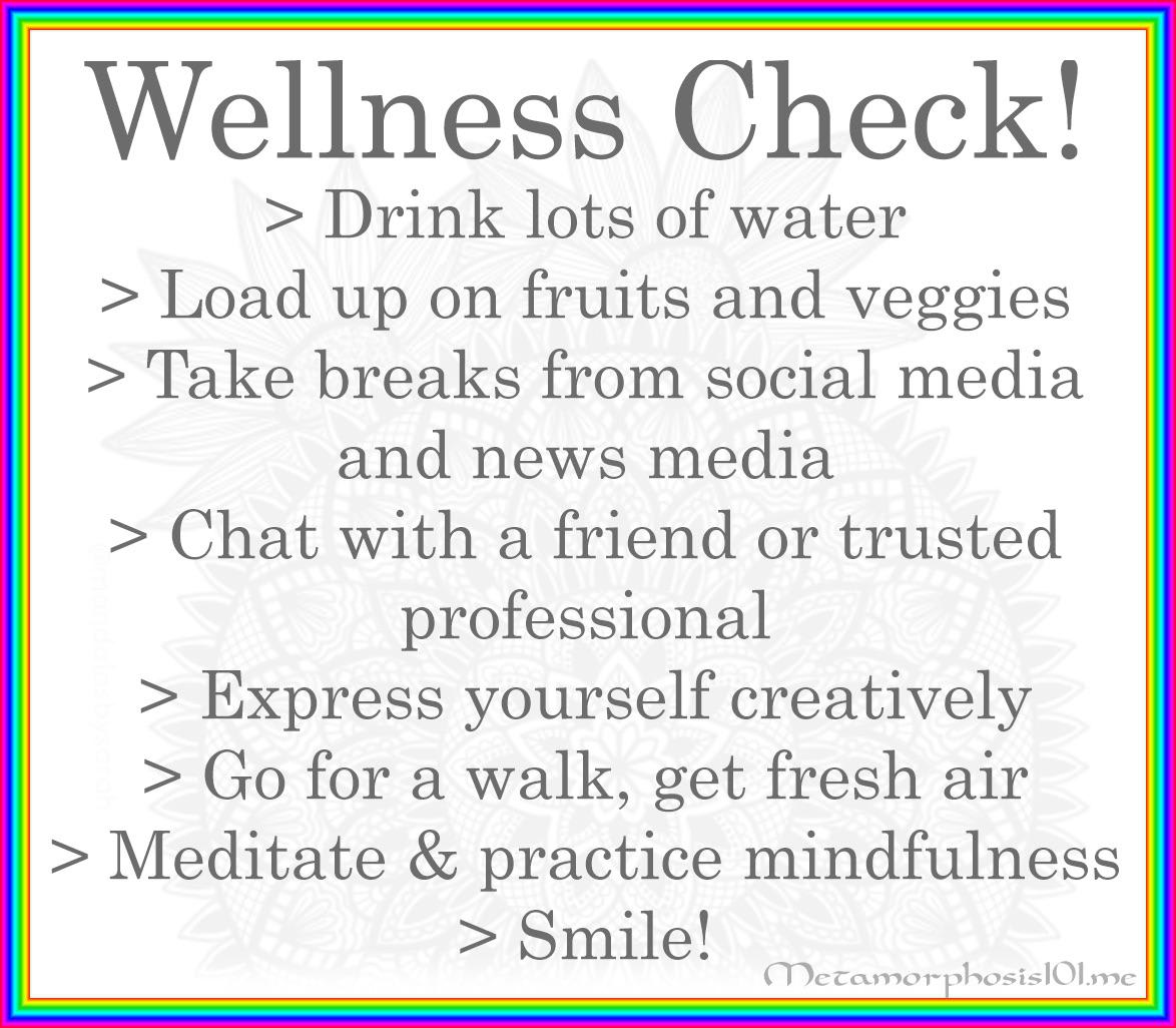 Daily Wellness Check Reminder! Stop and scan, ask yourself what you need