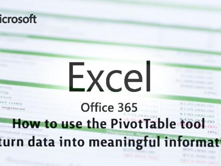 How to use Excel's PivotTable tool to turn data into meaningful information