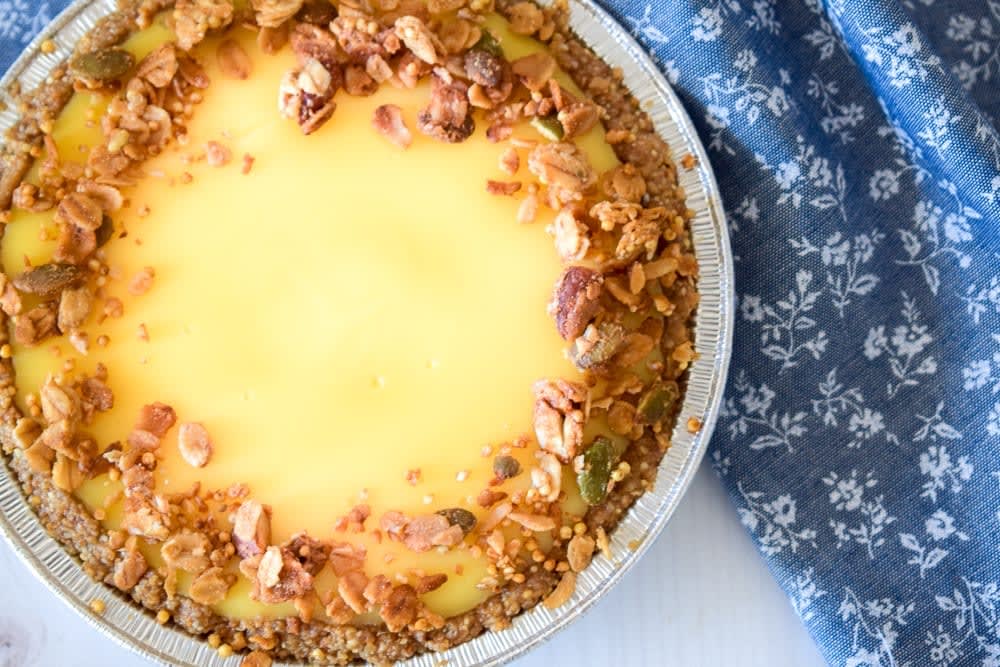 Granola-Crust No-Bake Pudding Pie • Calling to Chit Chat