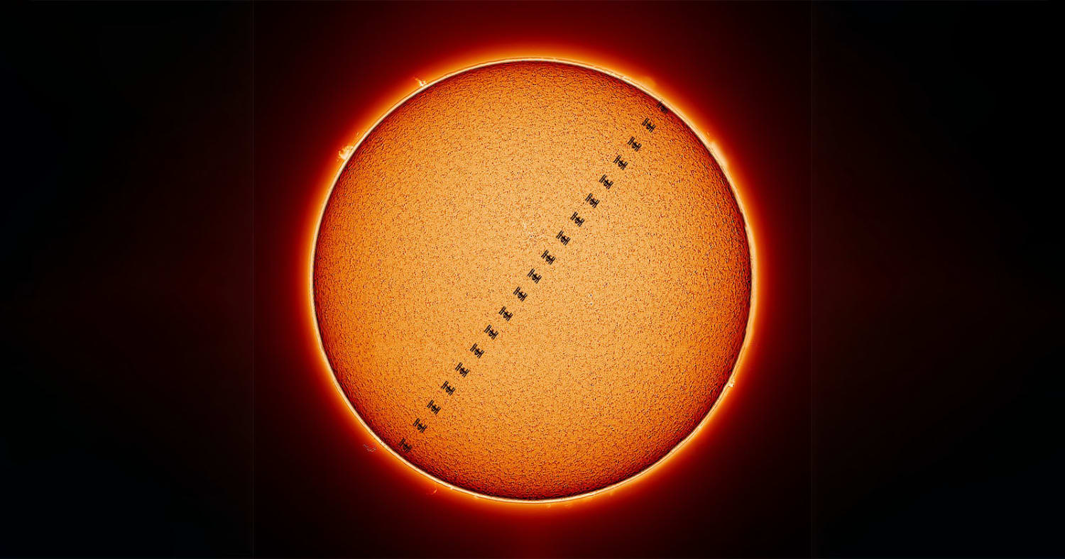Photographer Captures the ISS Flying Across the Face of the Sun