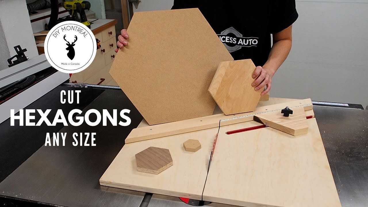 I'm obsessed with HEXAGONS! Here's how I made a simple jig to cut hexagons any size