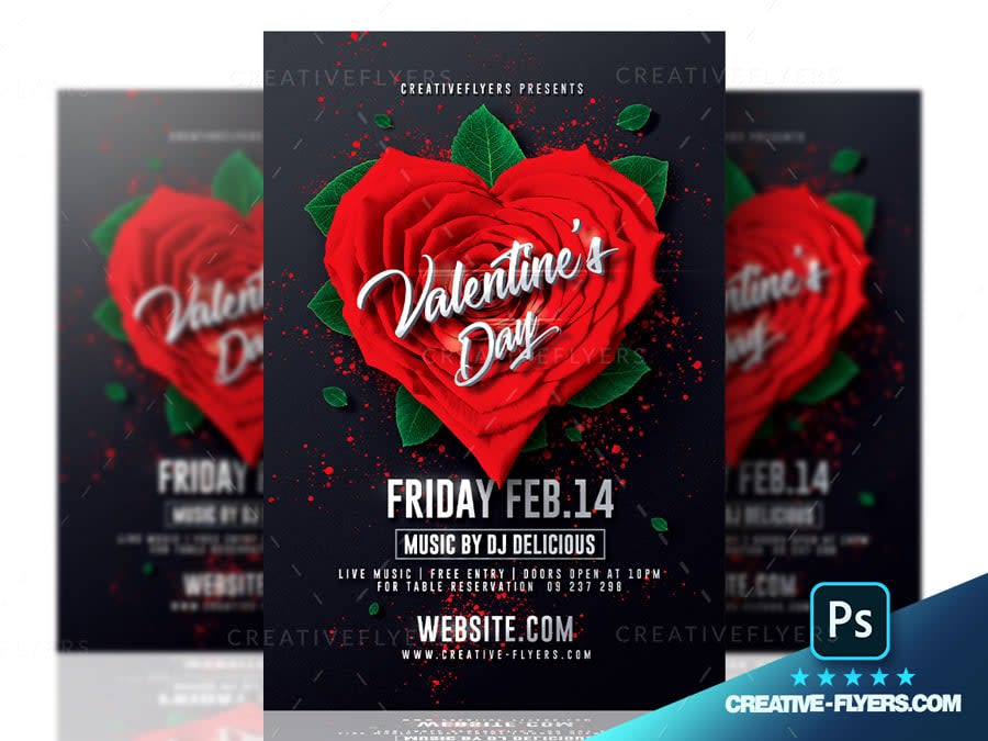 Valentine's day Celebrations Flyer Design - Creative Flyers