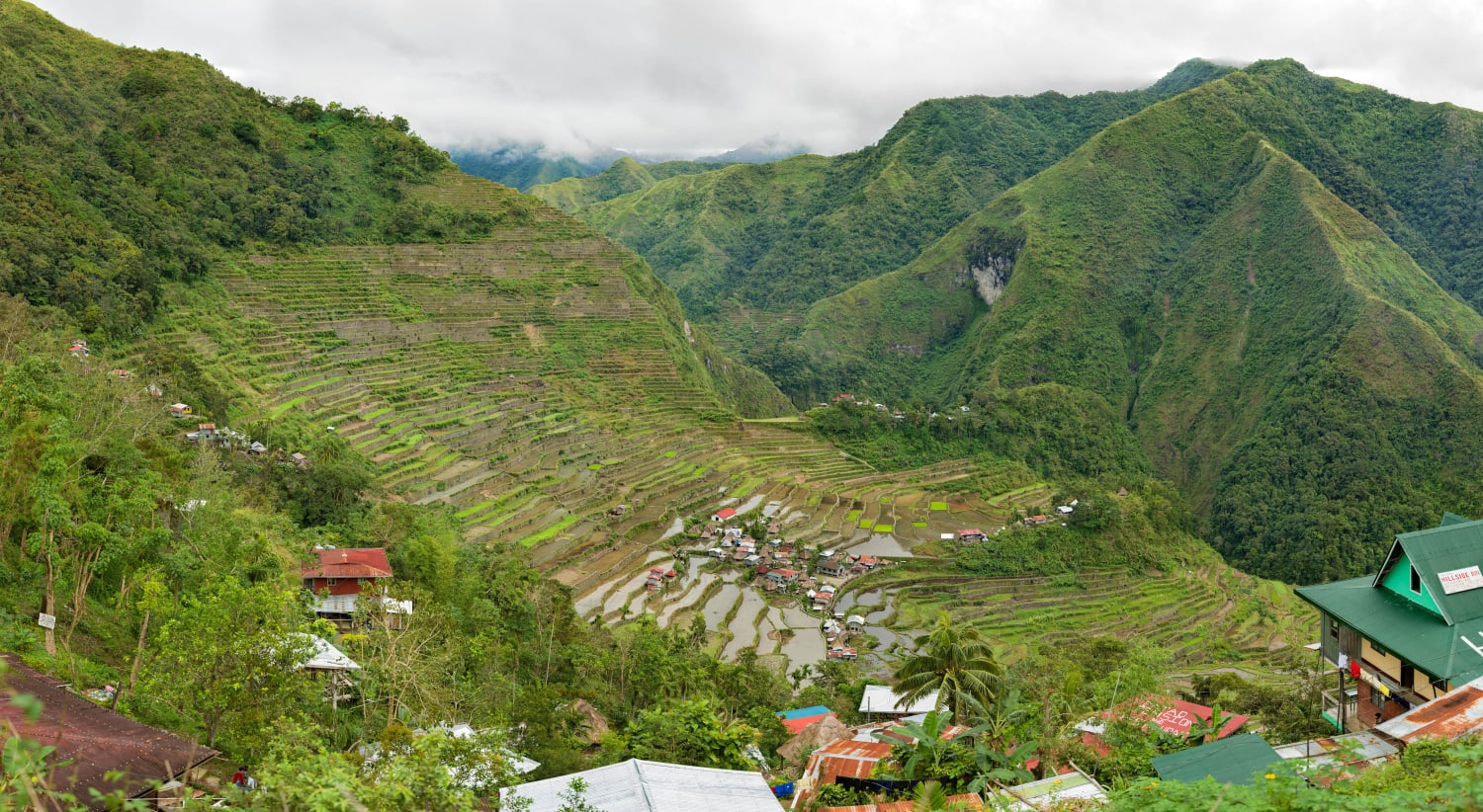 Batad (Banaue) Rice Terraces, Mountain Province, Philippines. These are estimated at over 2000 years old and still in operation today.