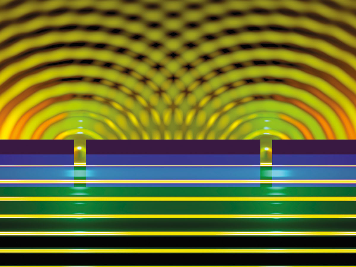 Double slits with single atoms