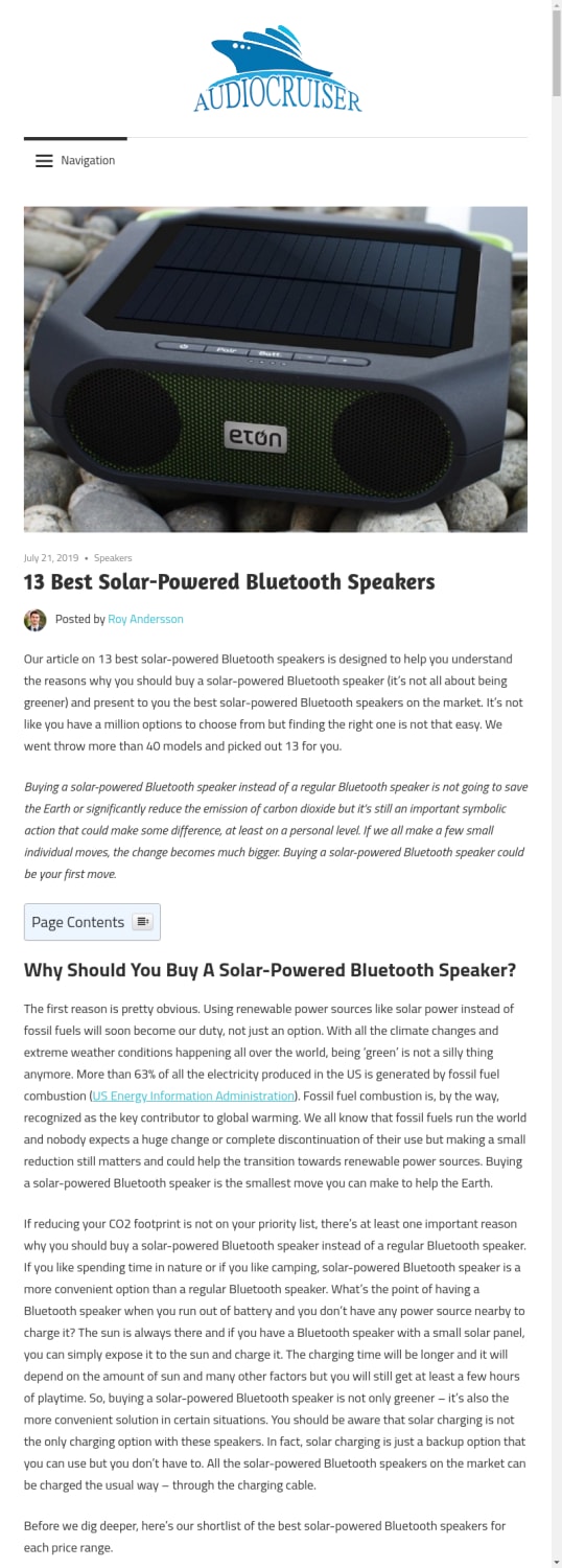 13 Best Solar-Powered Bluetooth Speakers
