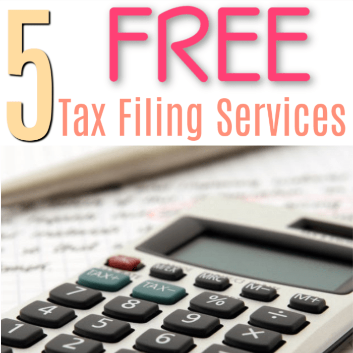5 FREE Tax Filing Services!