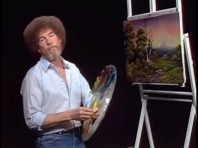 May 17, 1994. Bob Ross giving his final goodbye on the last episode of his Joy of Painting series