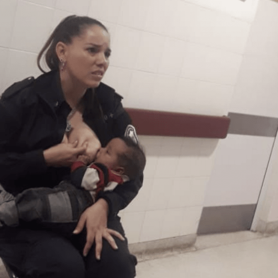 Police officer in Argentina promoted after breastfeeding neglected baby
