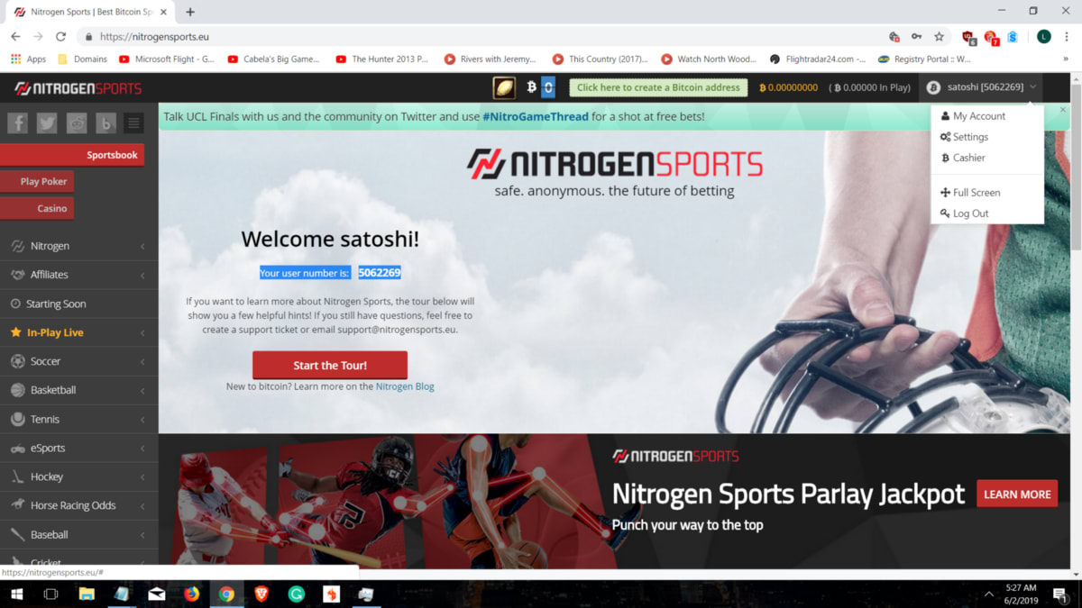 Nitrogen Sports — Bitcoin Sports Betting Site