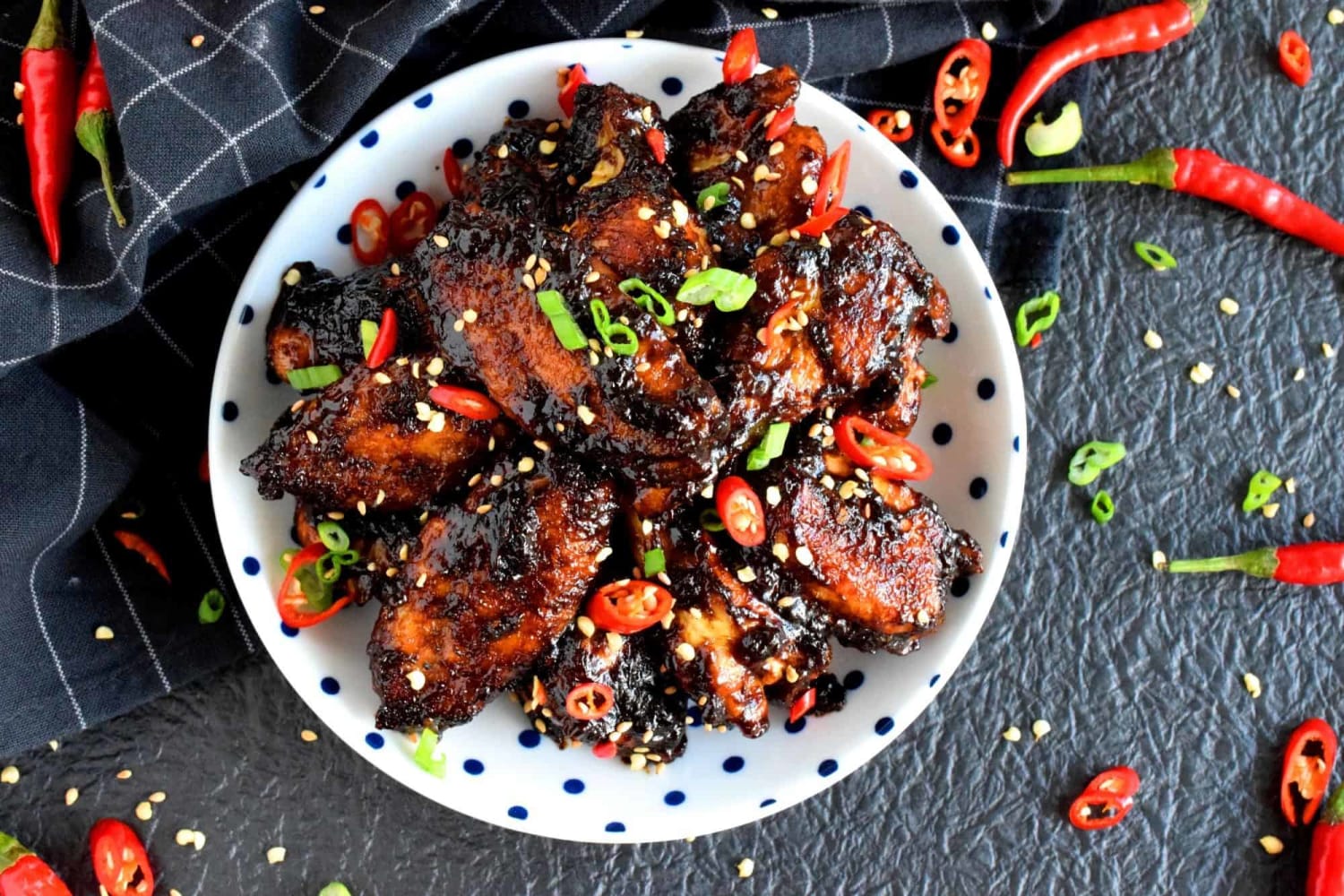 Spicy Balsamic Glazed Chicken Wings