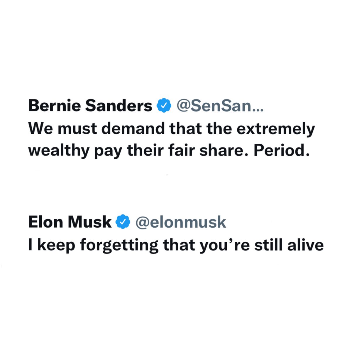 Looks like Elon Musk had some words for Bernie Sanders…👀😳