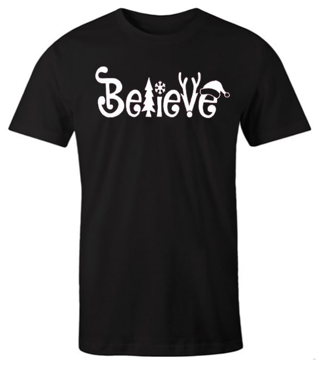 Believe Christmas Party impressive graphic T Shirt