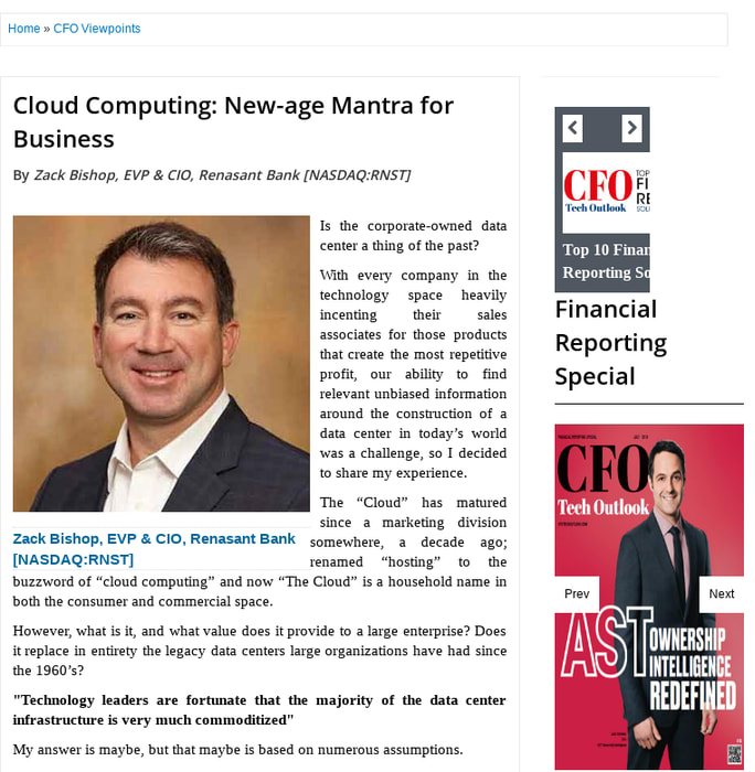 Cloud Computing: New-age Mantra for Business