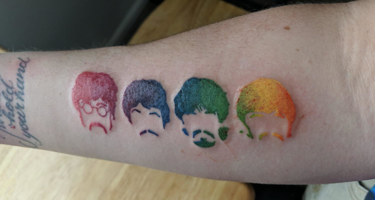 The Beatles done by Summer at Lucky Lady Tattoos in Richmond, KY