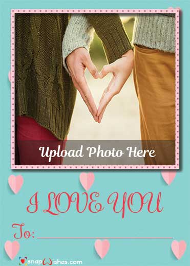 Best Couple Heart Love Snap Card - Name Photo Card Maker