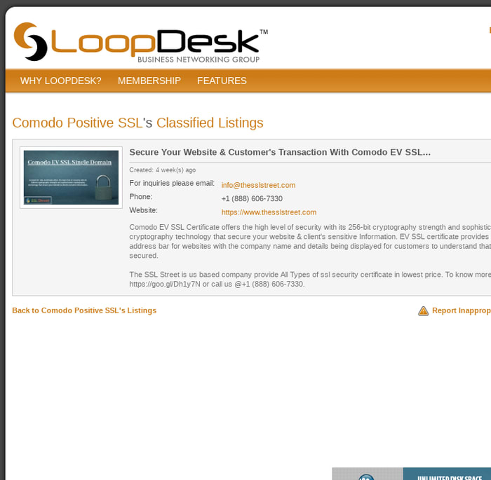 Comodo Positive SSL's classified listing - Secure Your Website & Customer\'s Transaction With Comodo EV SSL Single Domain