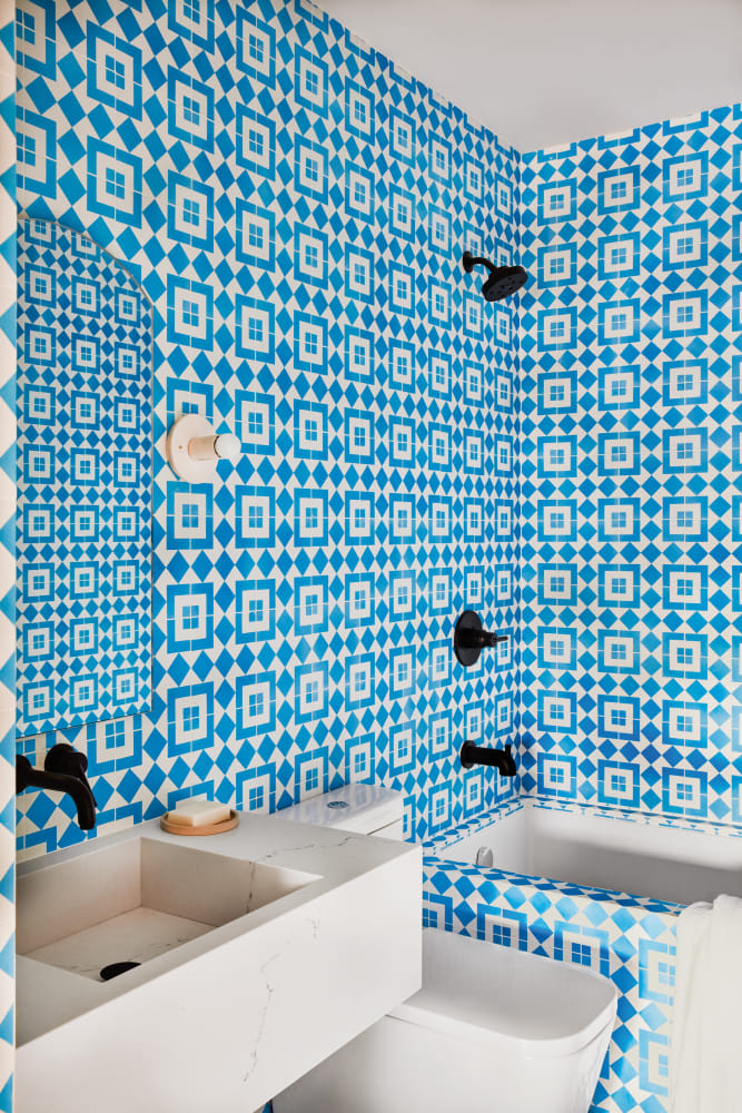 This Moroccan-inspired bathroom is a tile lover’s dream: