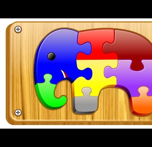 Kids Learn Colors With Cartoon Animal Rainbow Elephant Colours Song & Puzzle Game Education Videos