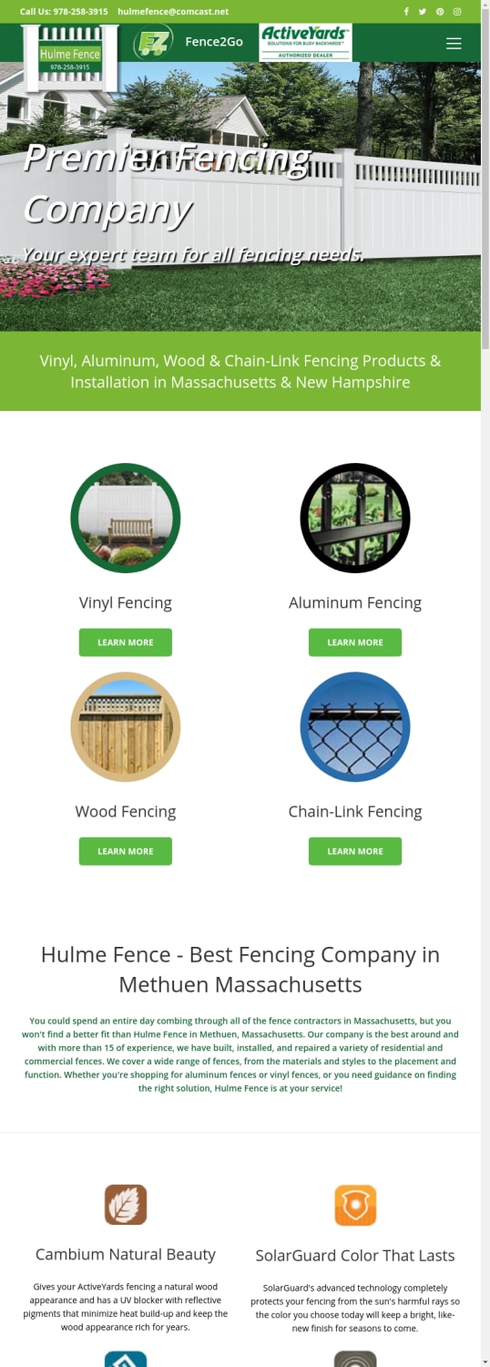 Premier Fencing Products & Installation in MA & NH