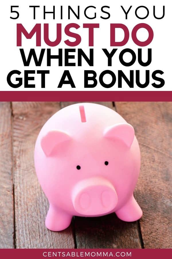 5 Things You Must Do When You Get a Bonus