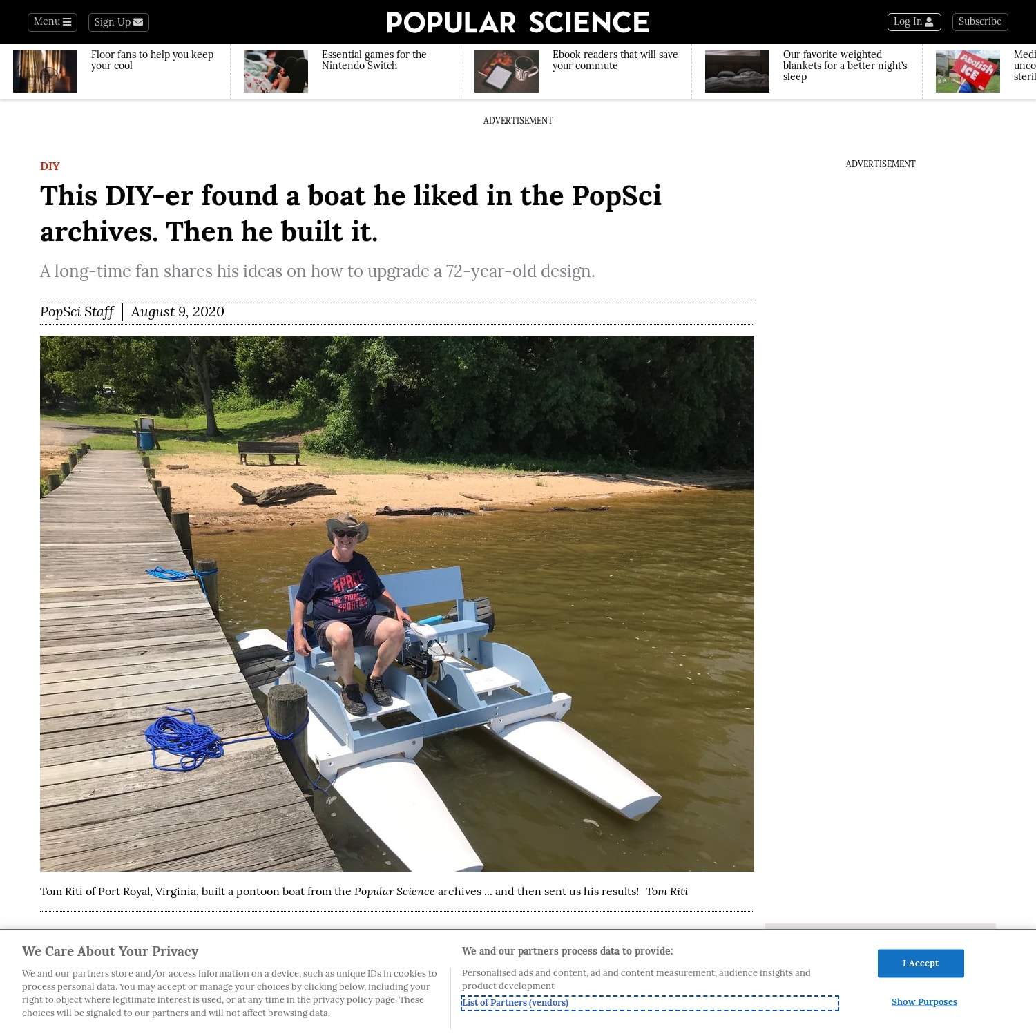 This DIY-er found a boat he liked in the PopSci archives. Then he built it.