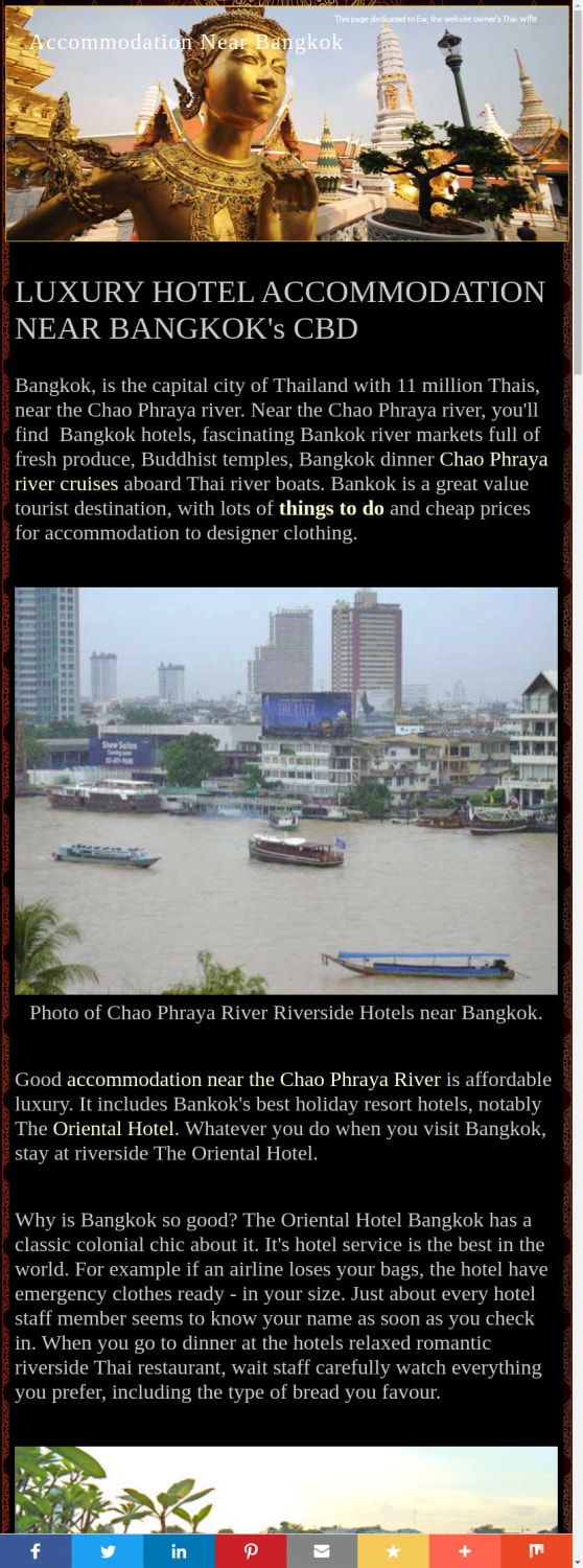 Accommodation Near Bangkok, Hotels Near Bangkok CBD