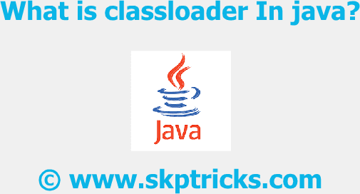 What is classloader In java?