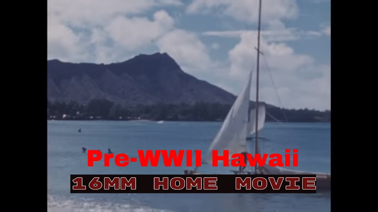 1930s PRE-WAR HONOLULU, HAWAII HOME MOVIE ROYAL HAWAIIAN HOTEL WAIKIKI BEACH 60904