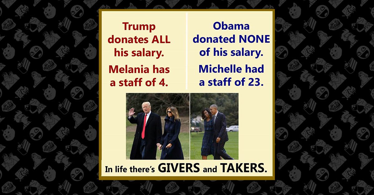 Does Trump Donate All of His Presidential Salary, While Obama Donated None?