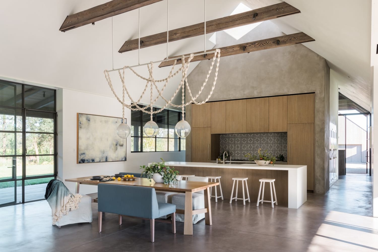 A Barn-Inspired, Modern Retreat Is Knitted Into Napa Valley