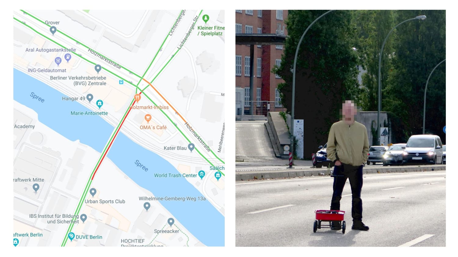 This Guy Created A 'Virtual Traffic Jam' On Google Maps Using 99 Phones And A Handcart