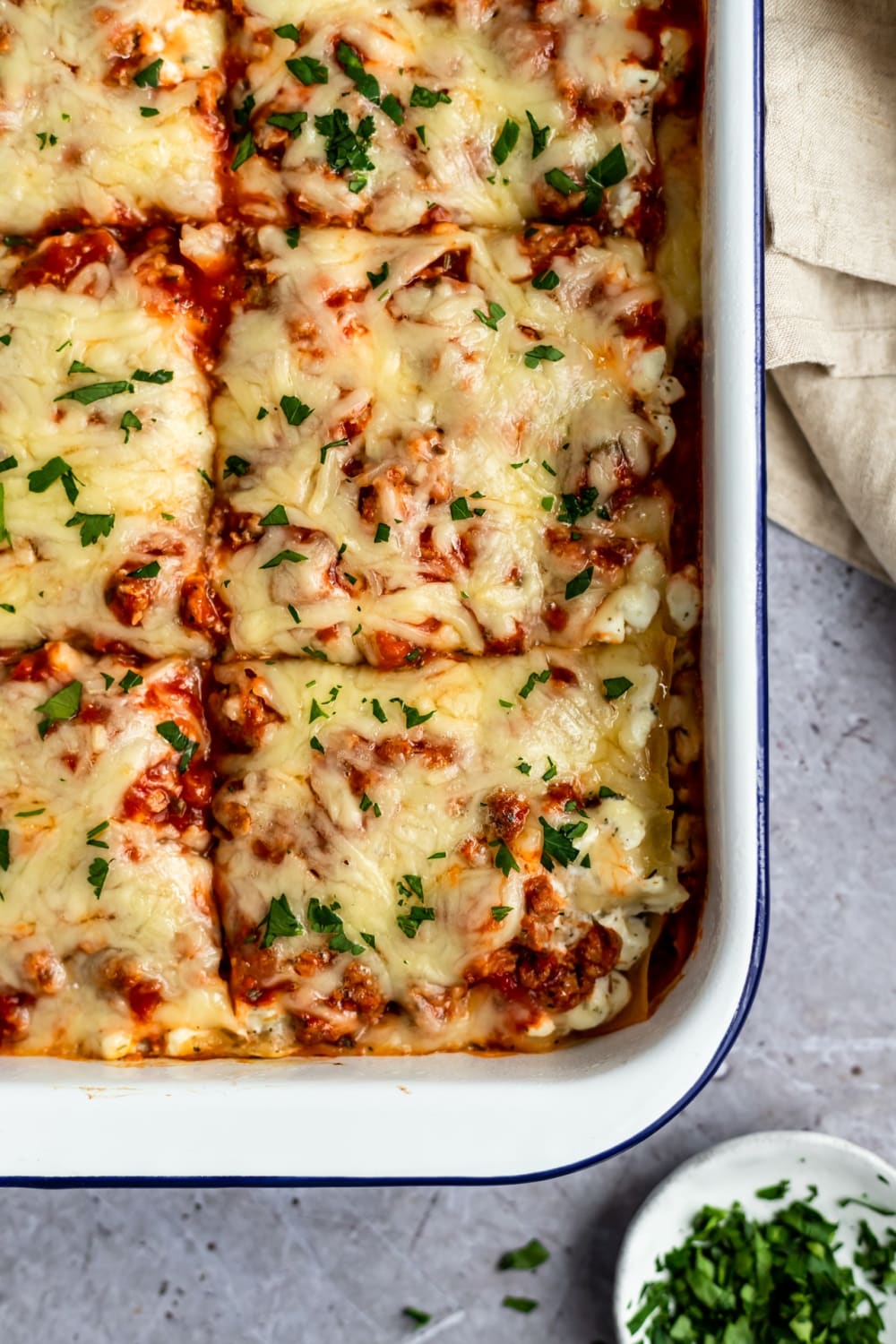 The BEST Easy Healthy Lasagna is so good and packed with protein!