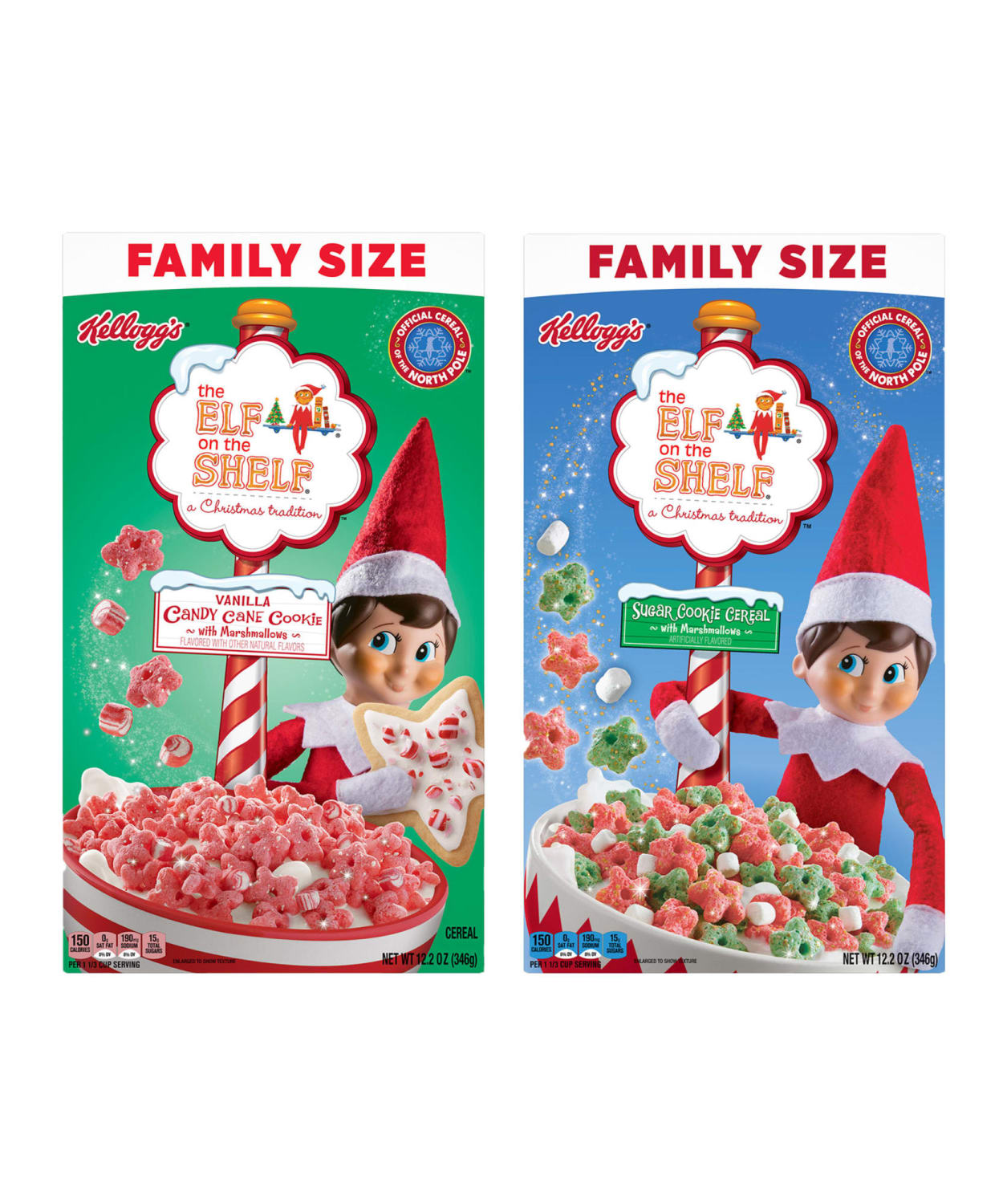 New Kellogg’s Elf on the Shelf Vanilla Candy Cane Cookie Cereal is here