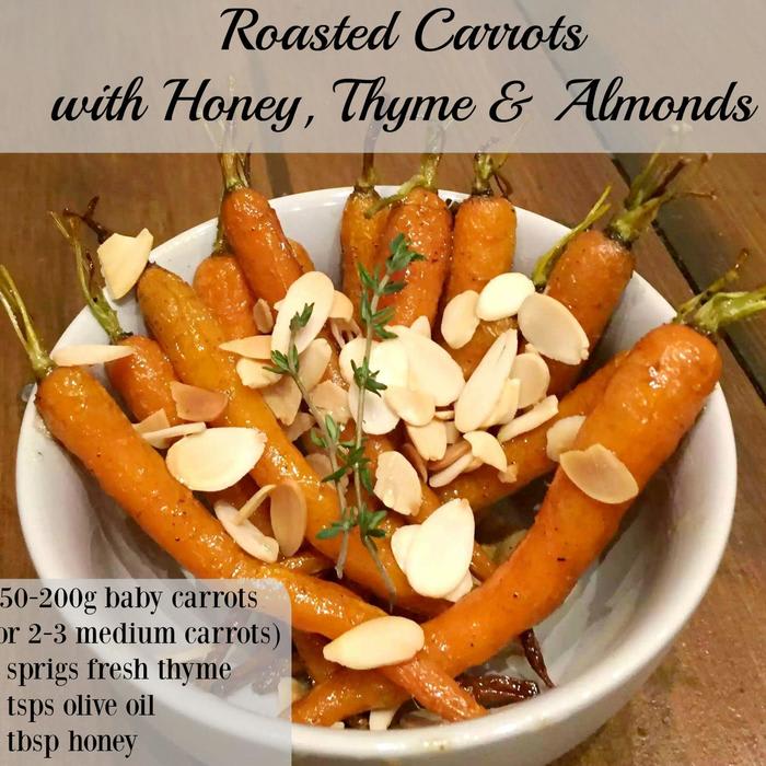 Roasted Carrots with Honey, Thyme & Toasted Almonds - Emma Eats & Explores