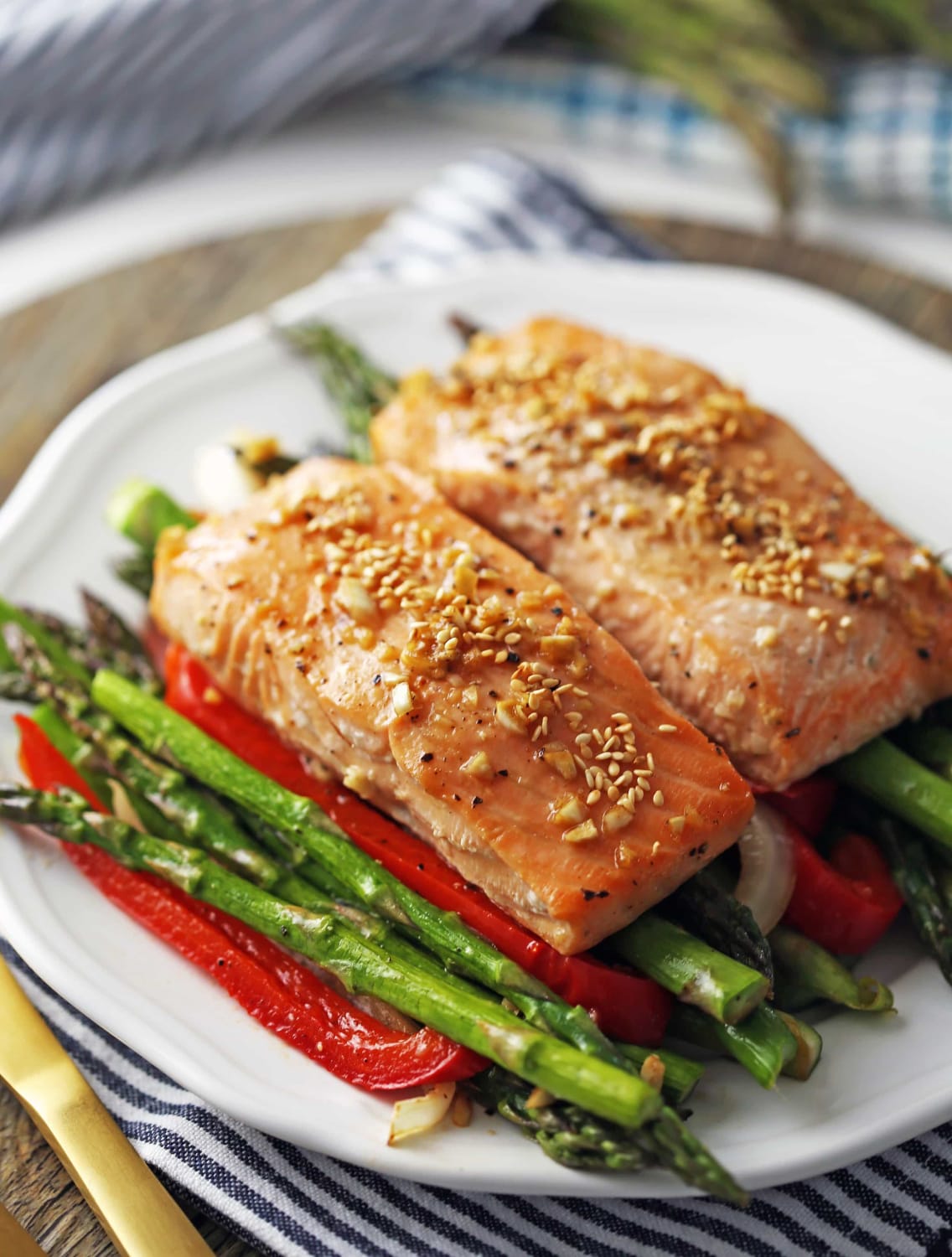 Sheet Pan Baked Salmon with Asparagus