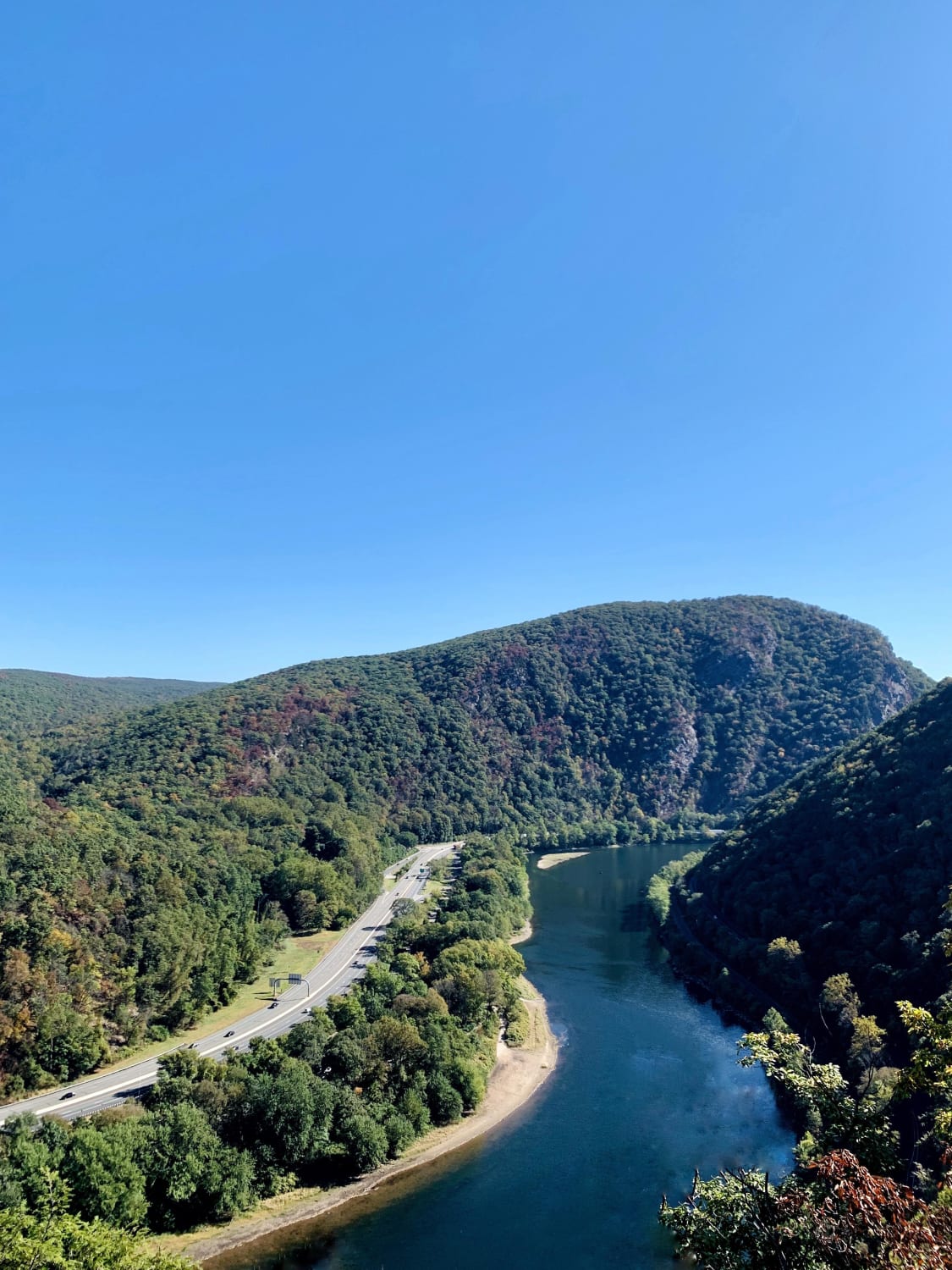 View from Mt. Minsi over the Delaware Water Gap, near the NJ/PA border, US