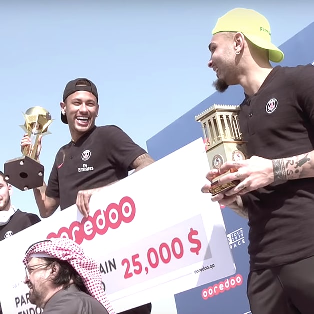 Watch: Neymar, Mbappe take part in camel races with PSG