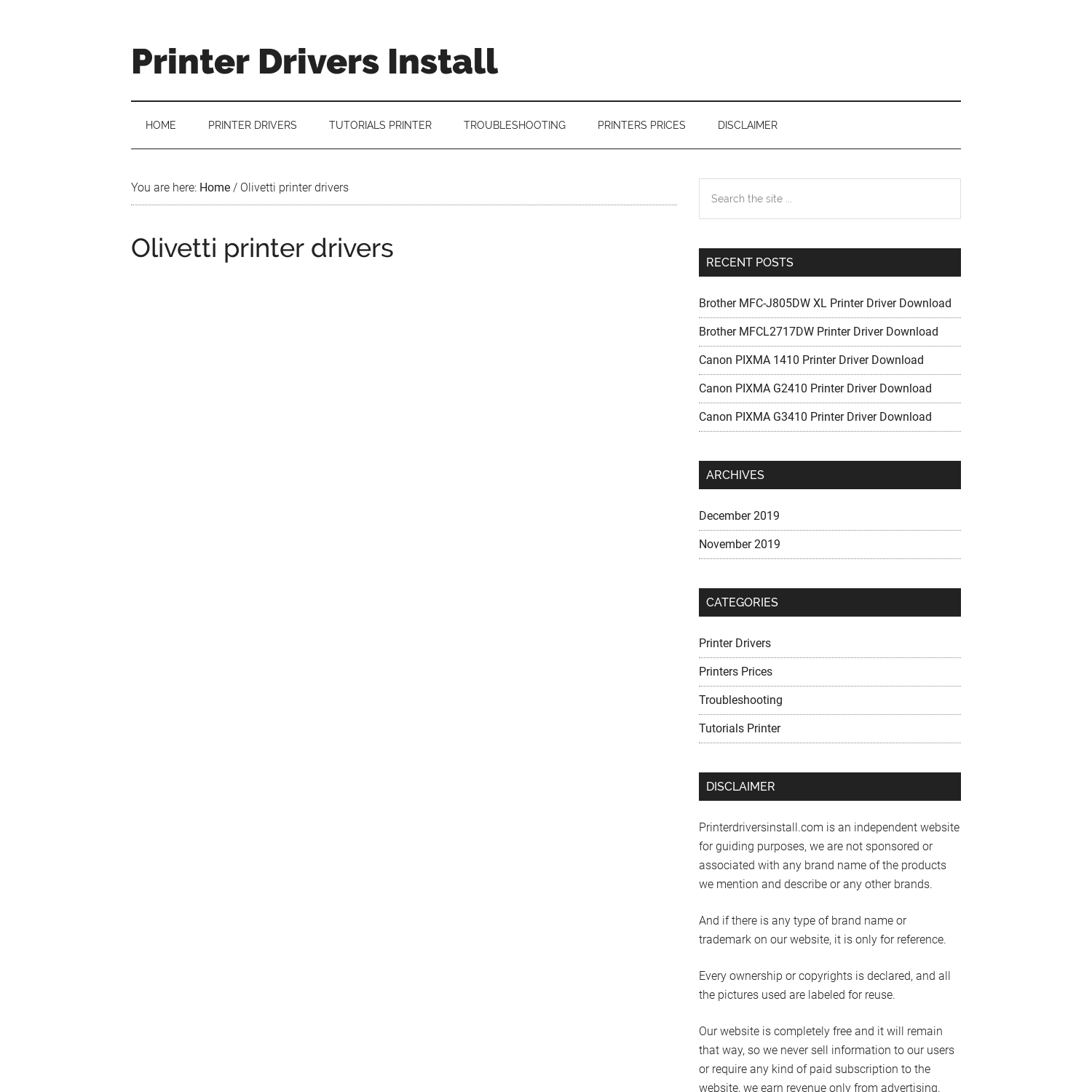 Olivetti printer drivers - Printer Drivers Install