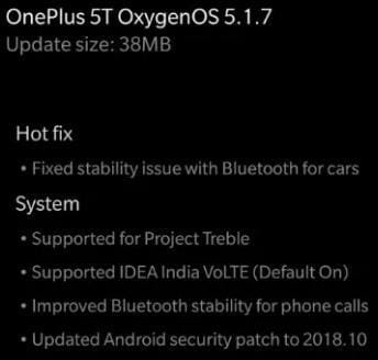 OxygenOS 5.1.7 Update rolled for OnePlus 5, 5T