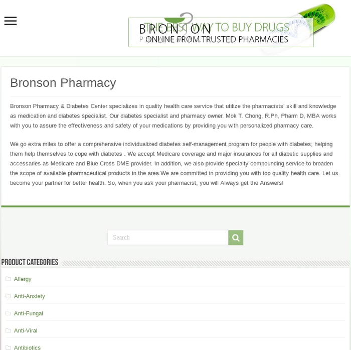 Bronson Pharmacy Online - Generic Drugs From Canada
