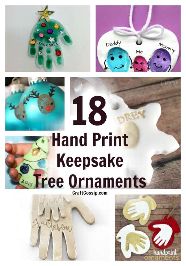 18 DIY Christmas Ornaments Using Keepsake Hand Prints
