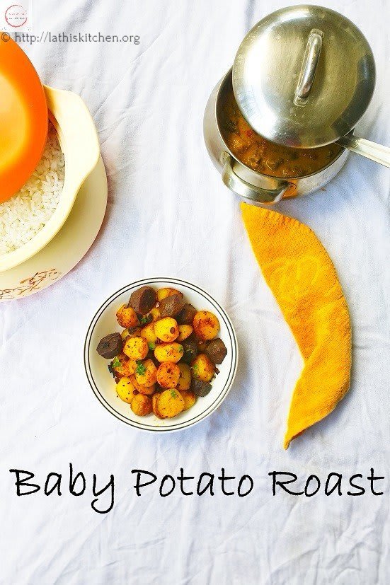 Baby Potato Roast - Indian Style - Cooking with Smile