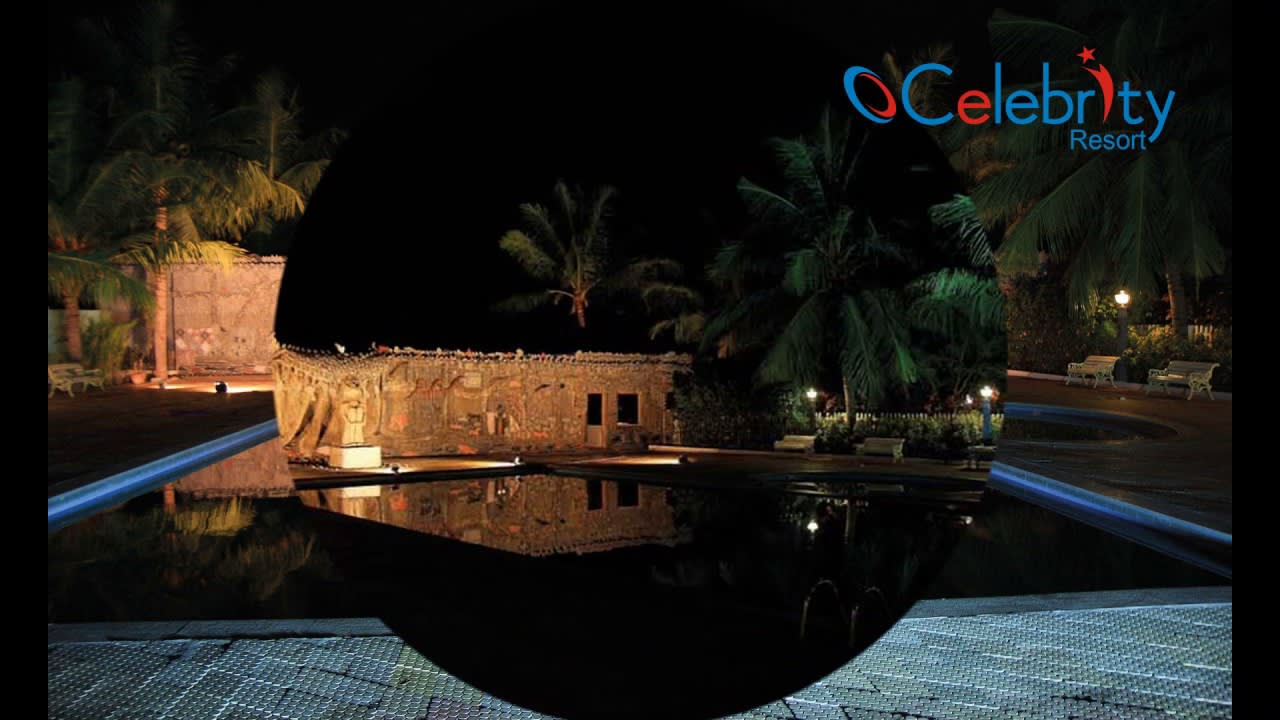 Swimming pool night view Celebrity Resort Chennai