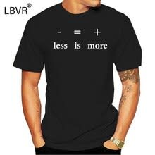 Gift The New Less Is More Minus Equal Plus Slim T-Shirts Hip-hop Top Comics