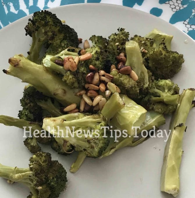 Roasted Broccoli in Garlic Olive Oil and Lemon