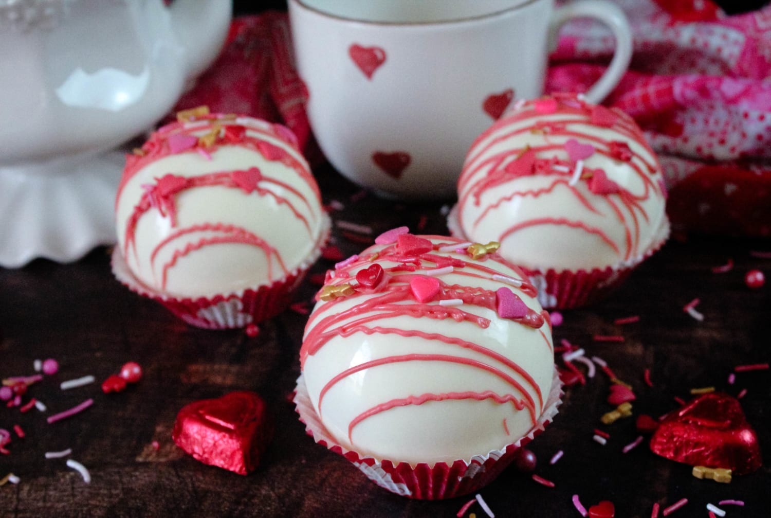 Pink Hot Cocoa Bombs