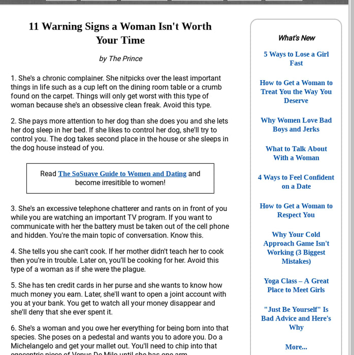 11 Warning Signs a Woman Isn't Worth Your Time
