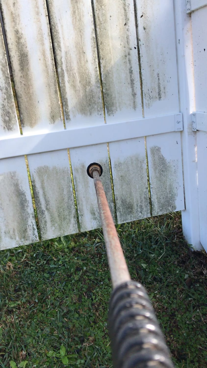 Turning a brown fence white! (before and after in comments)